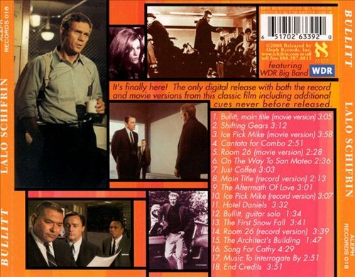 Lalo Schifrin Bullitt [Re-Recording] New Cd