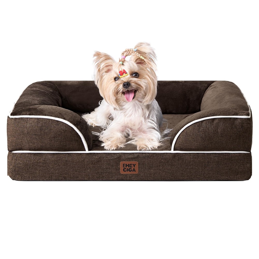 Orthopedic memory foam dog bed for small dogs waterproof and durable