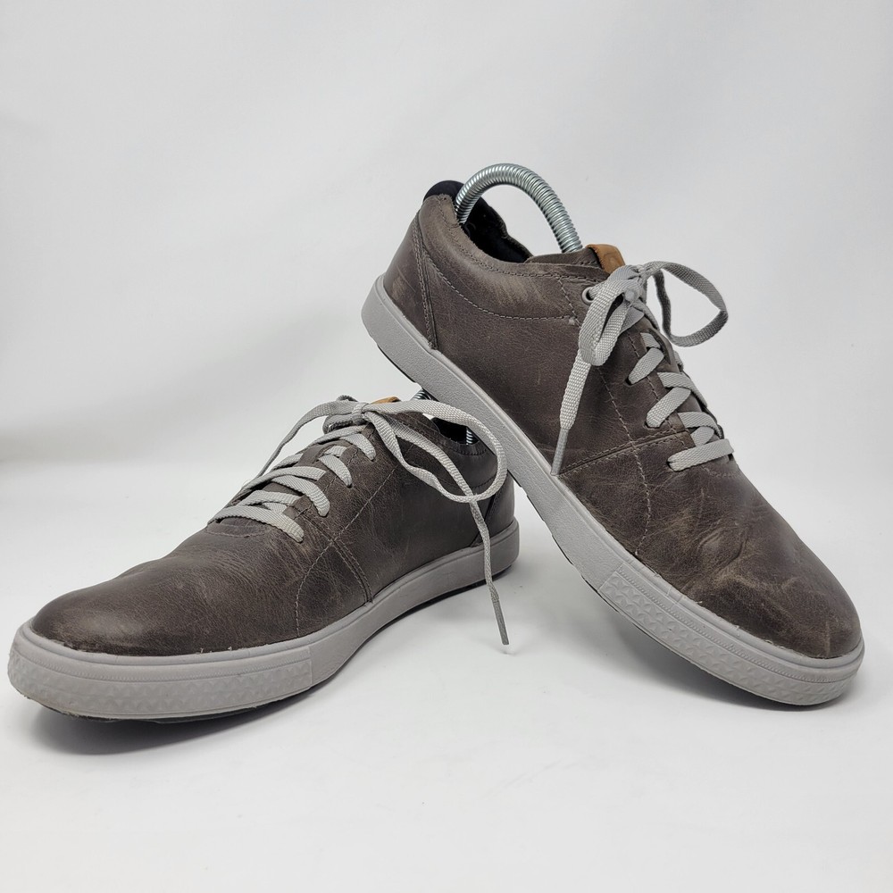 Merrell Men's Size 8 Barkley Brunette Brown Leather Lace Up Sneakers Shoes