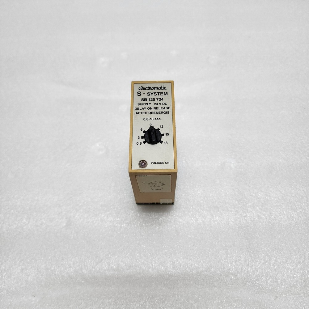 ELECTROMATIC SB125724 DELAY ON RELEASE AFTER DEENERGIS 24VDC