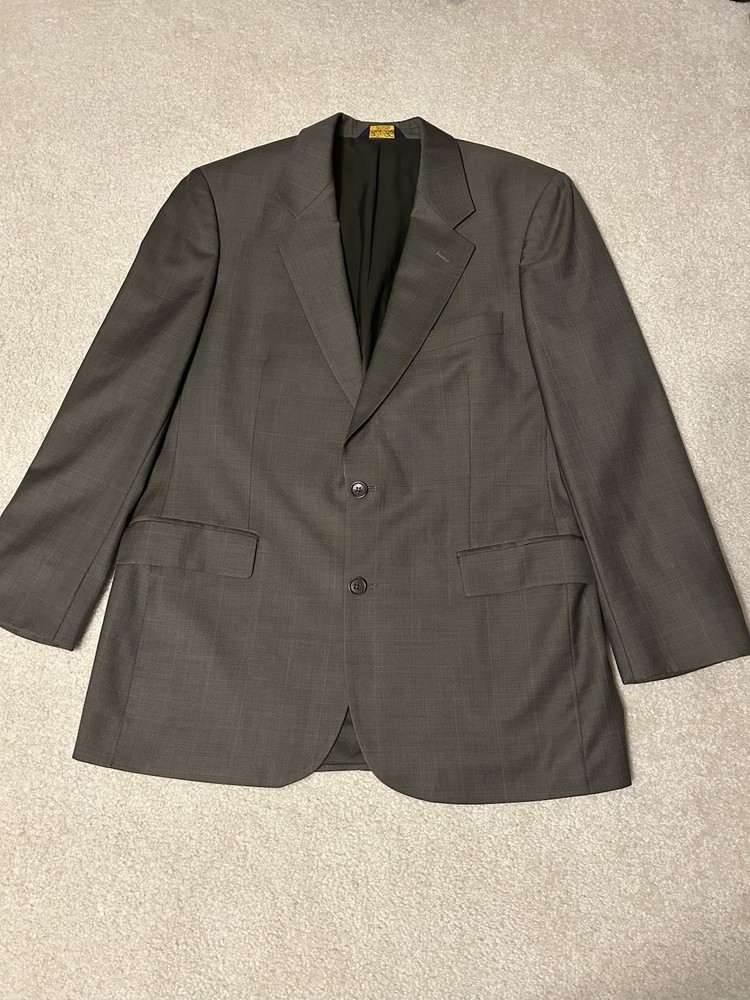 Brooks Brothers Men’s 41R Blazer Sport Coat 2-Button Pure Wool Classic Gray