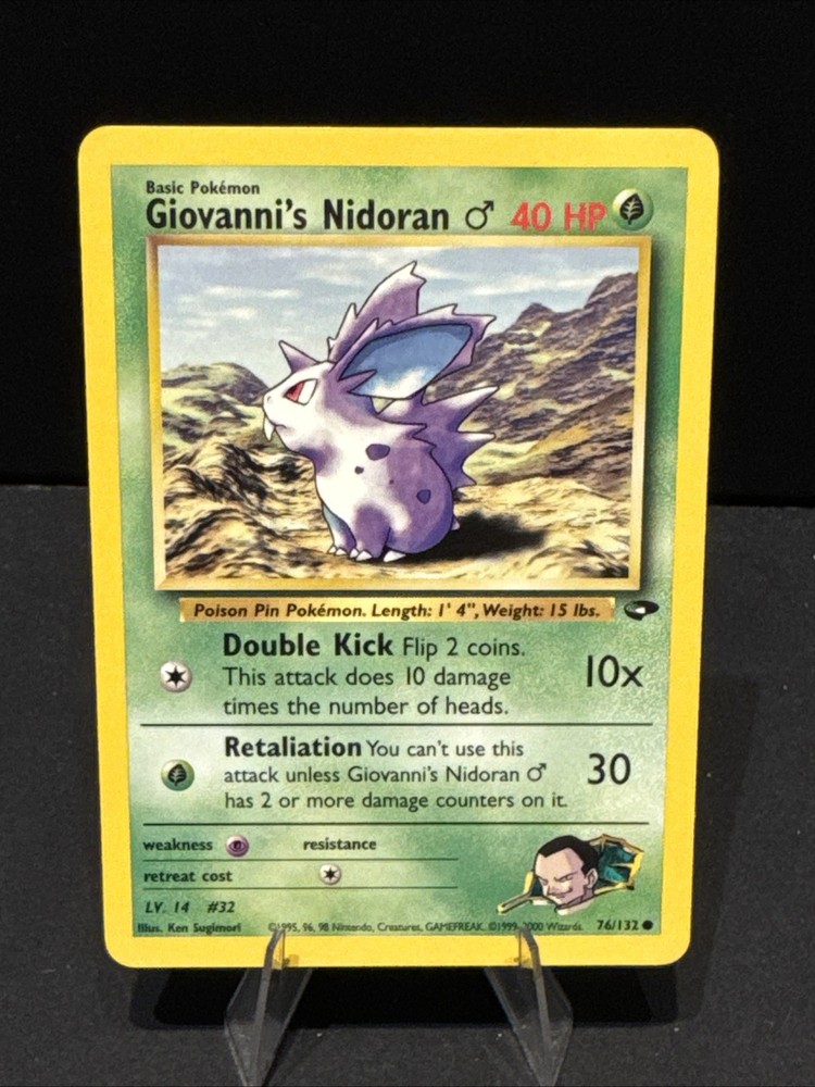 Giovanni's Nidoran M 76/132 Gym Challenge Regular