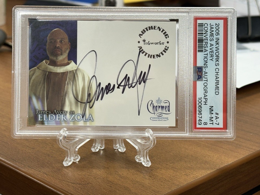 Charmed  (Inkworks) ~ JAMES AVERY Auto  A-7 Elder Zola PSA 8 Uncle Phil
