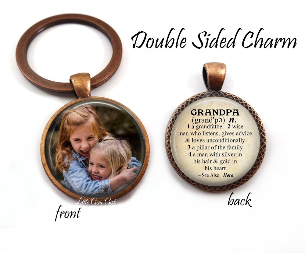 Llavero Personalizado Foto Personalizado Diccionario Abuelo Definición Día del Padre-image