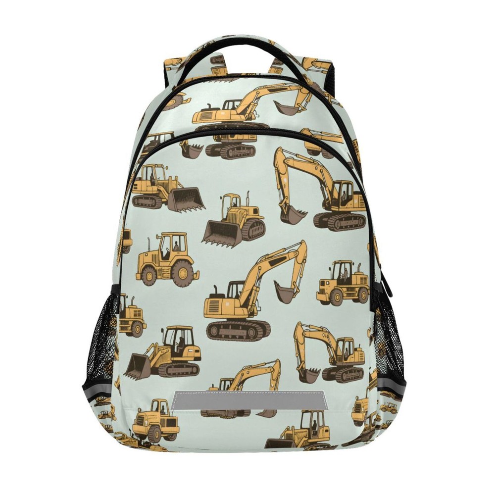Cartoon Construction Truck Excavator Backpacks Travel Laptop Daypack School B...