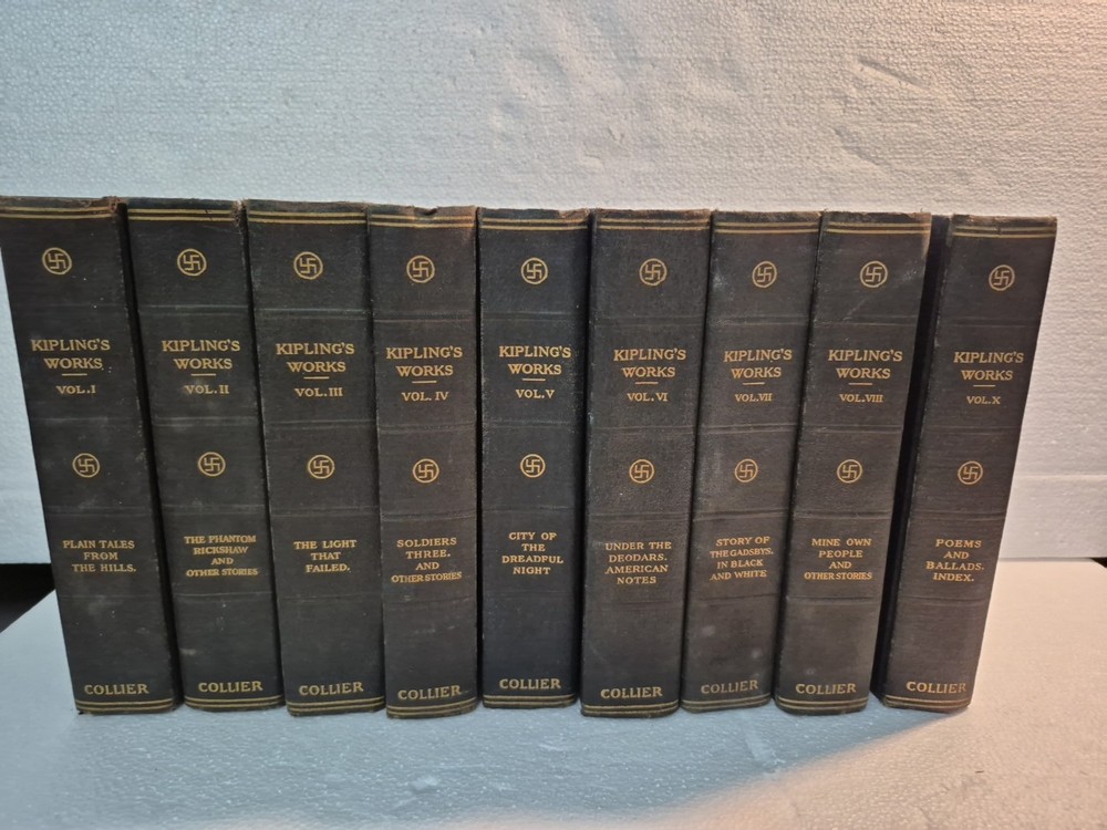 The Sahib Edition Works of Rudyard Kipling Antique Books 9 Volume Missing #9