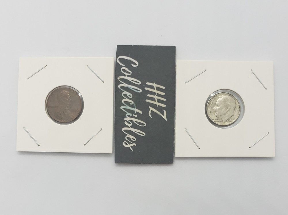 400 Pk 2 x 2 IN 20.5 mm Cardboard Flip Coin Holder 4 US Lincoln Cent Penny Dime