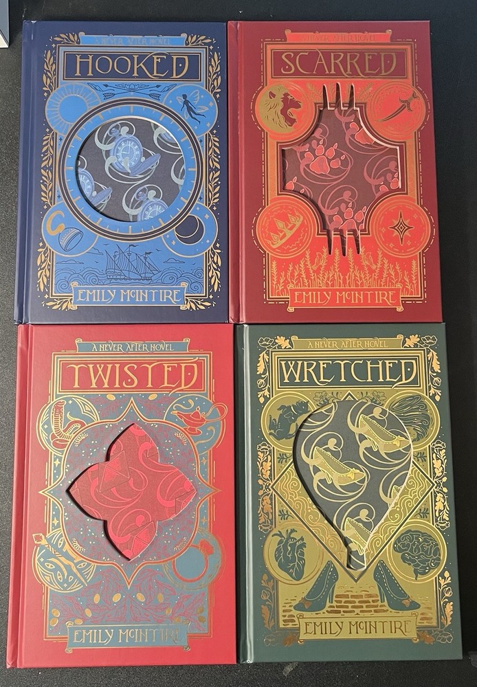 Bookish Box Never After Series Emily McIntire Hooked New Signed Books 1-4