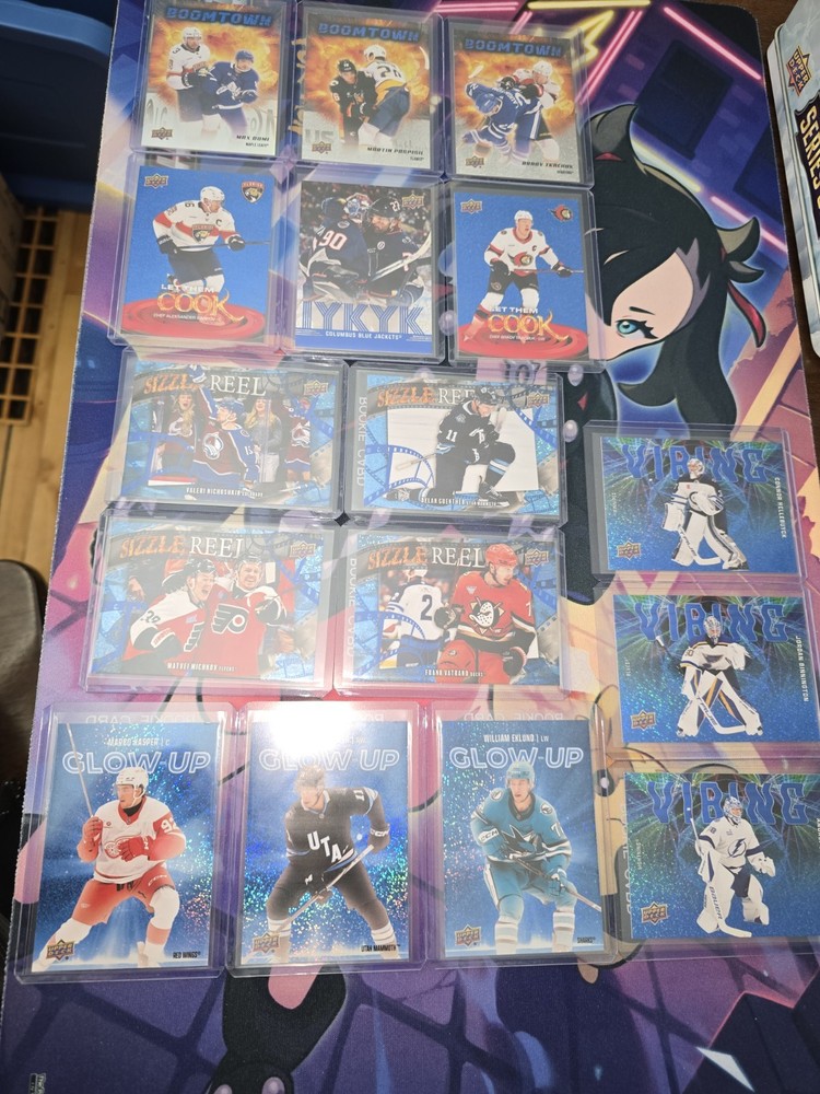 2025-26 Upper Deck Series Two Hockey 16 Card Speckle Lot , Sizzle Reels ,...