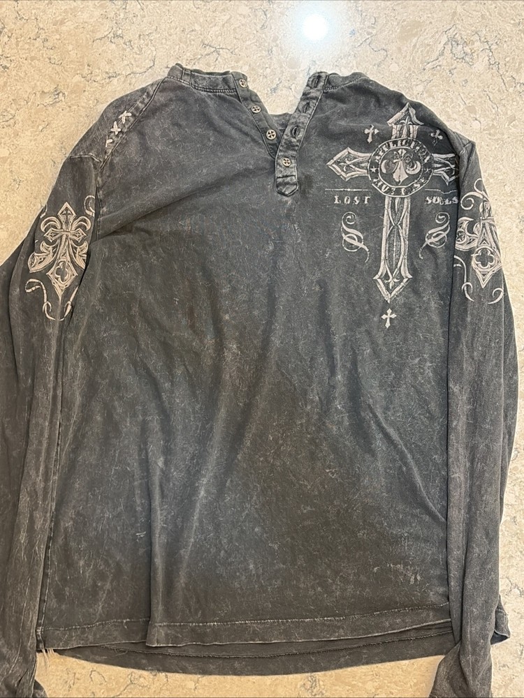 Affliction Lost Souls Graphic Long Sleeve Shirt XL