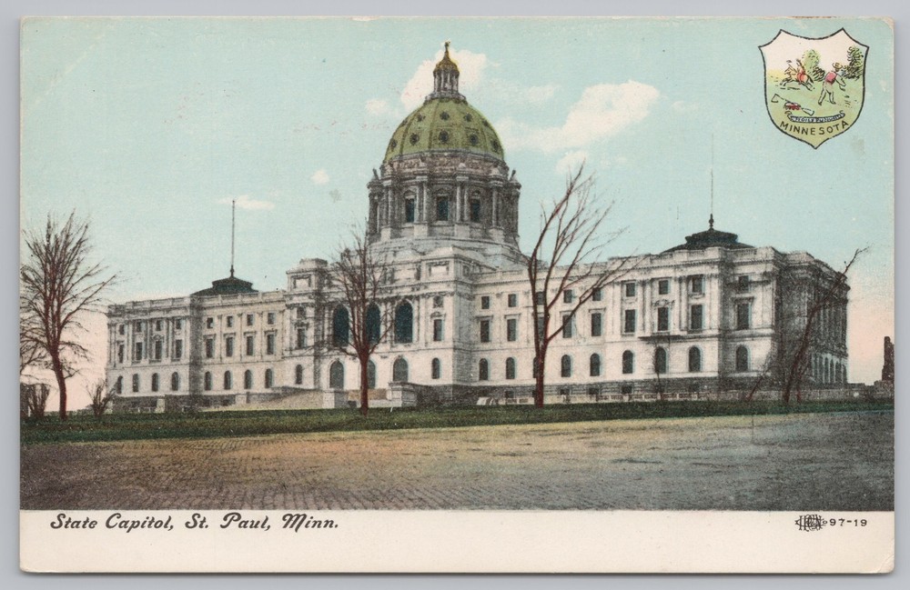 State View~St Paul Minnesota~State Capitol~Vintage Postcard