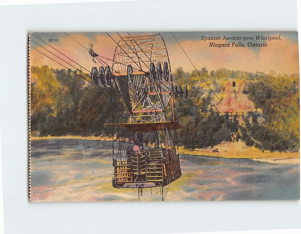 Postcard Spanish Aerocar Over Whirlpool Niagara Falls Ontario Canada
