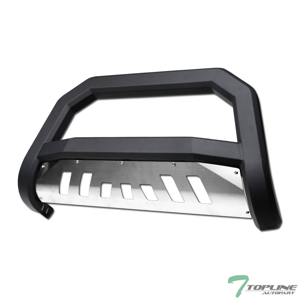 Topline For 2015-2022 Colorado/Canyon AVT Bull Bar Grille Guard - Matte Blk/Skid