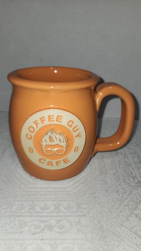 The Coffee Guy Cafe, Orange Coffee Mug  Stoneware By Sunset Hill 4