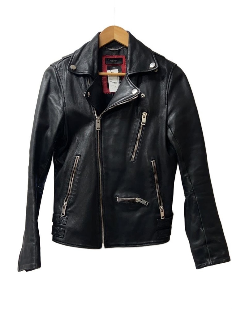 Diesel Double Riders Jacket/S/Sheep Leather/Blk 3480