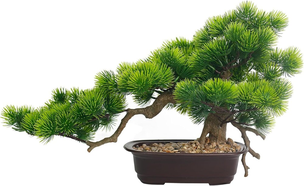 Tall 12 inch Width 20 inch Artificial Bonsai Tree Large Bonsai Fake Plants Junip