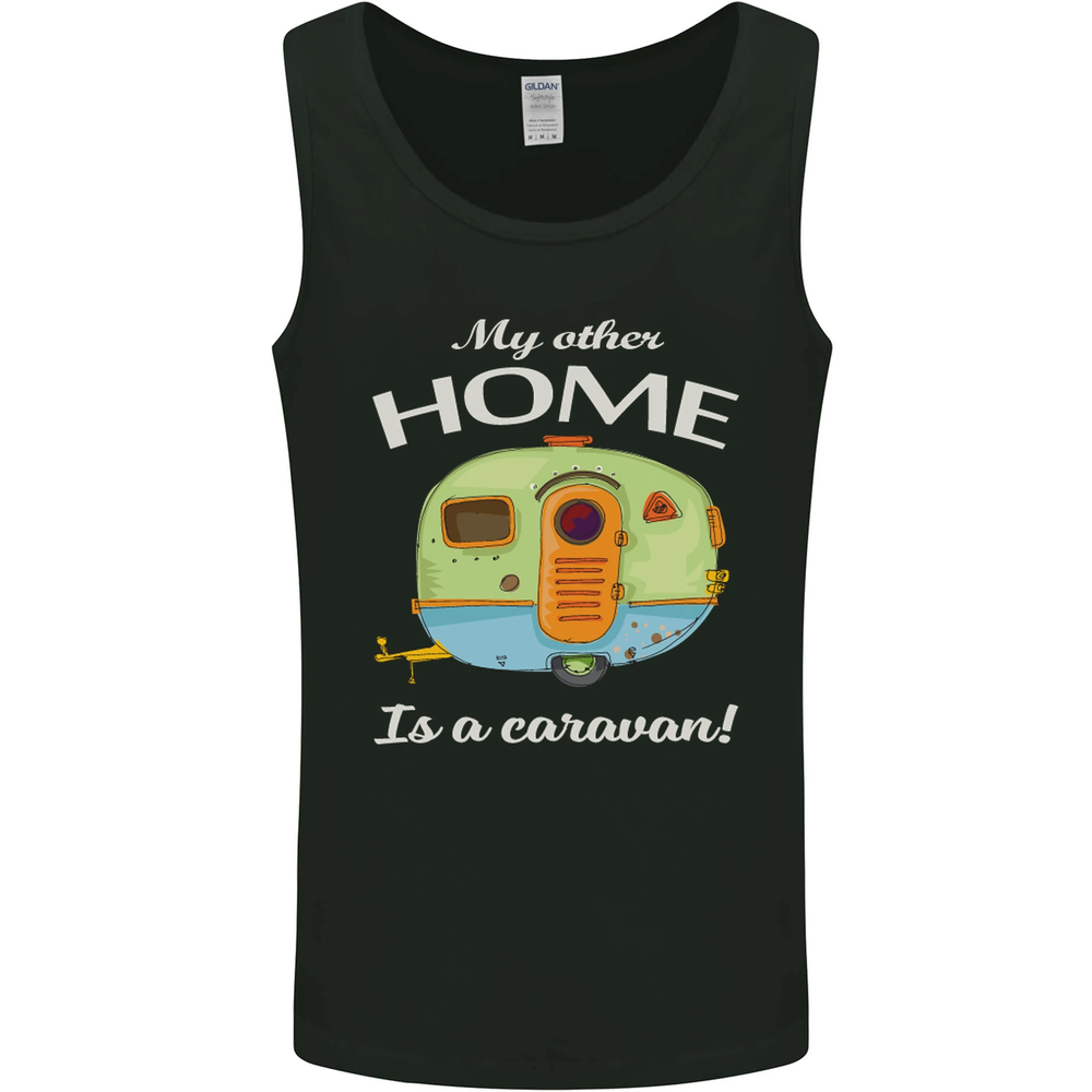 My Other Home Is a Caravan Caravanning Mens Vest Tank Top