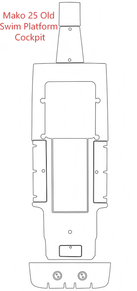 Mako 25 Old Swim Platform Cockpit Pad Boat EVA Foam Faux Teak Deck Floor Mat