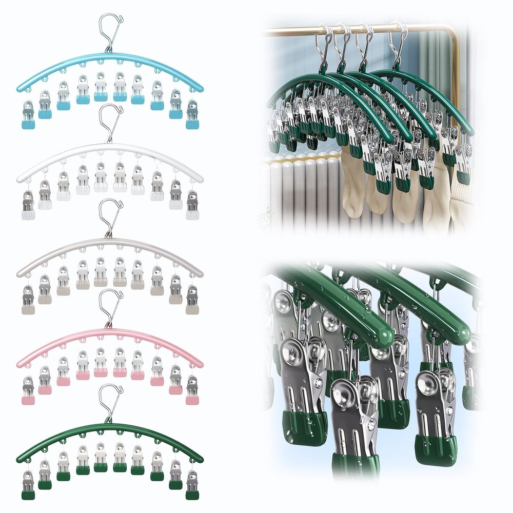 A Pants Hanger With 10 Clips That Can Accommodate Small Clothes  A Clothes Hook-image