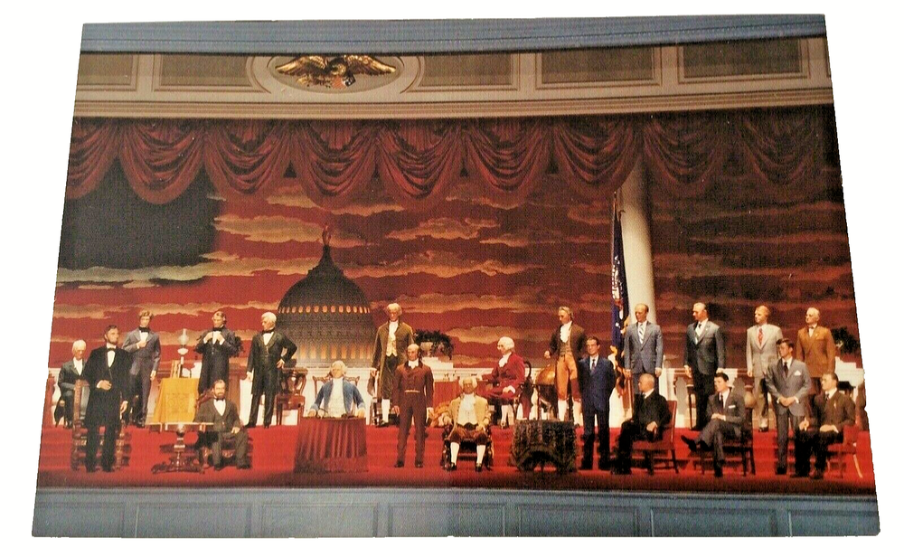 1990s Vintage Disney World Hall of Presidents Liberty Square Postcard