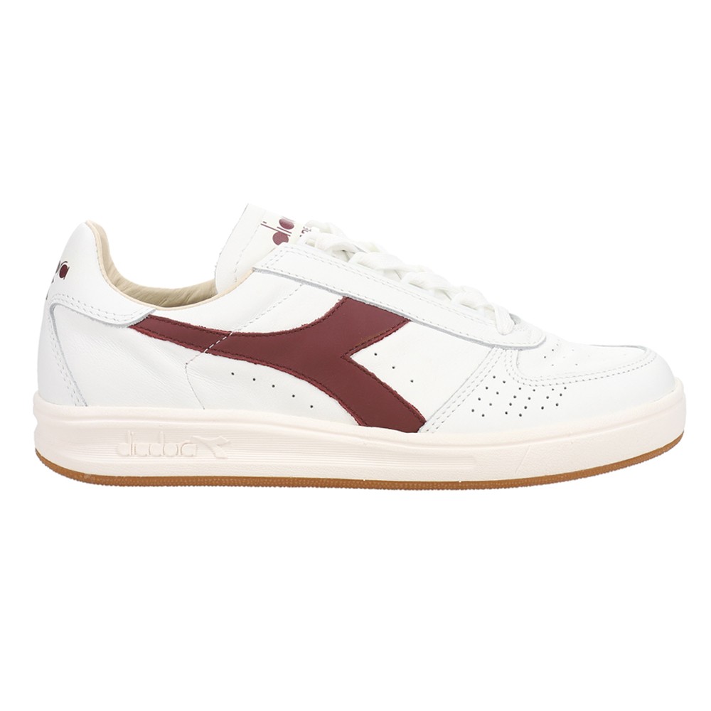 diadora B.Elite H Italia Sport Perforated Lace Up  Mens White Sneakers Casual Sh