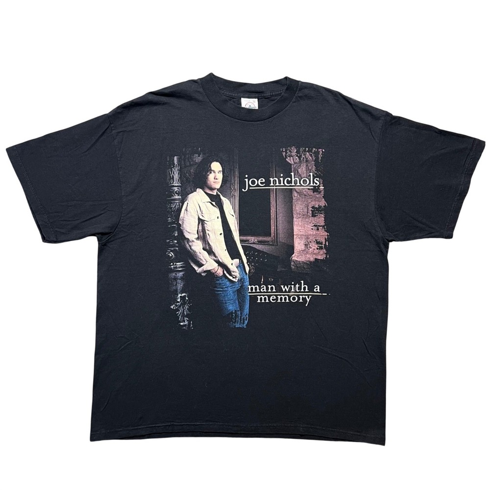 Vintage 2003 Joe Nichols Man With A Memory Tour T Shirt Black Country Band XL