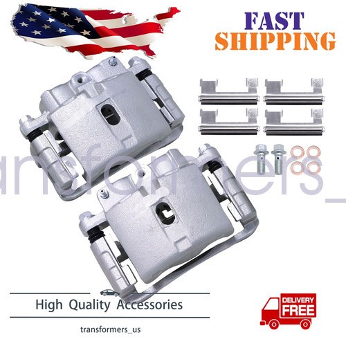 Pair Front Brake Calipers w/ Bracket For 2003-08 GMC Safari Savana 1500 2500 NEW