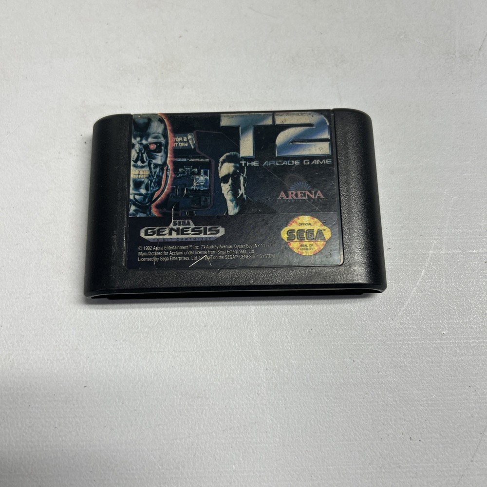Terminator 2 T2: The Arcade Game (Sega Genesis 1992) CARTRIDGE ONLY Tested Works
