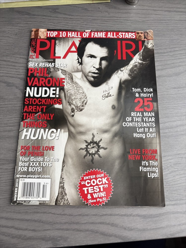 PLAYGIRL Winter 2010 PHIL VARONE Saigon Kick SKID ROW The Traitors ALAN CUMMING
