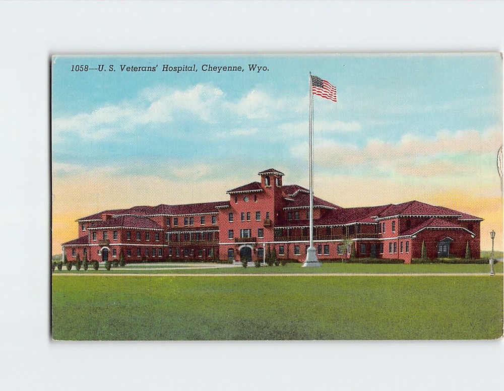 Postcard US Veterans' Hospital Cheyenne Wyoming USA
