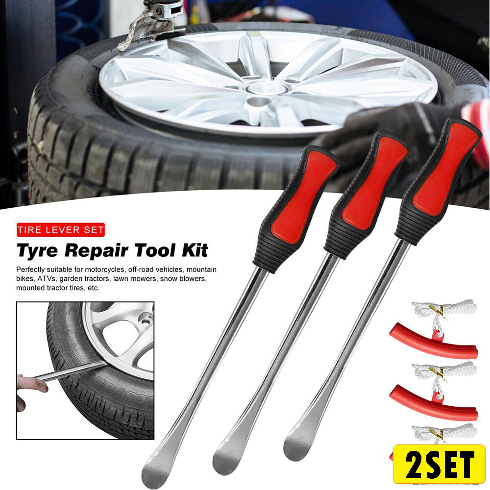 2-Pack Motorcycle Bike Tire Levers Durable Auto Spoon Rim Protector Repair Tool