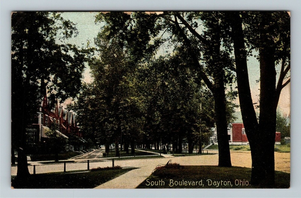 Dayton OH-Ohio, South Boulevard, c1909 Vintage Souvenir Postcard