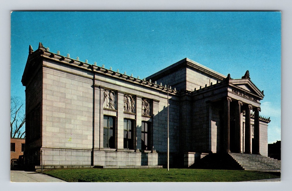 Pawtucket RI-Rhode Island, Sayles Public Library Vintage Postcard