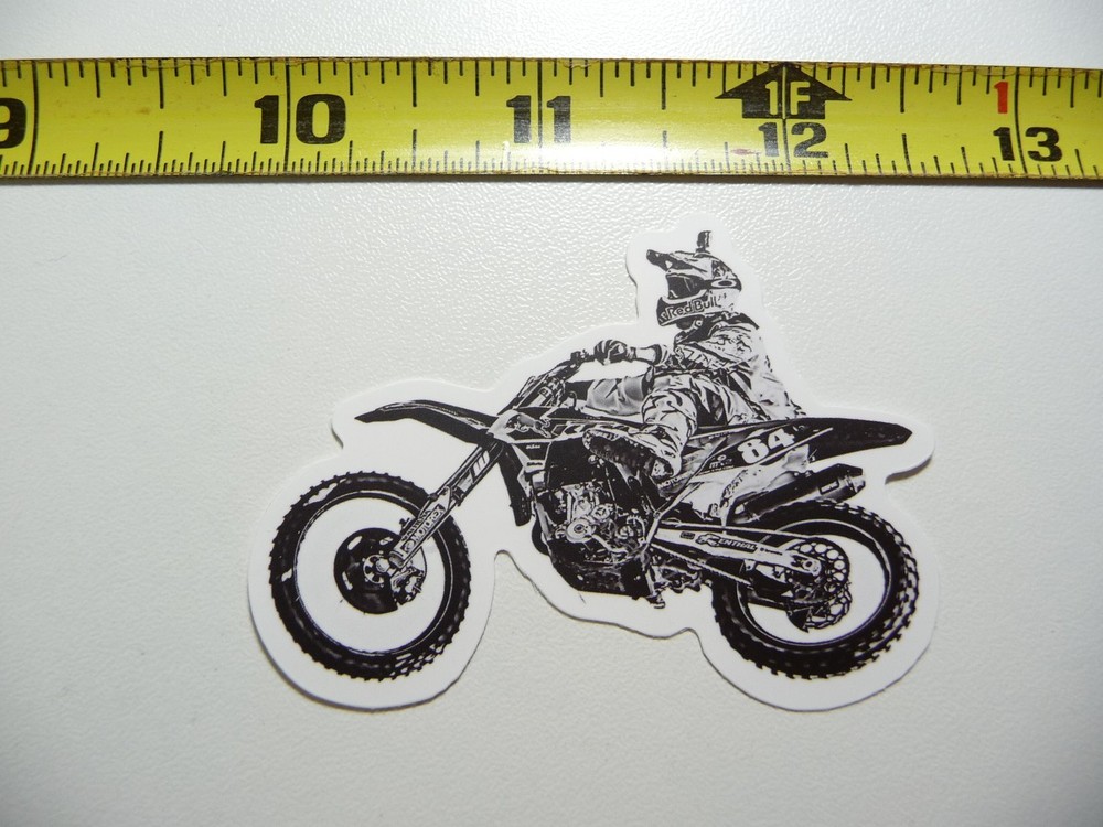 DIRT BIKE RIDER WITH CAMERA #1 DECAL STICKER MOTOCROSS RIDING MOTORCYCLE
