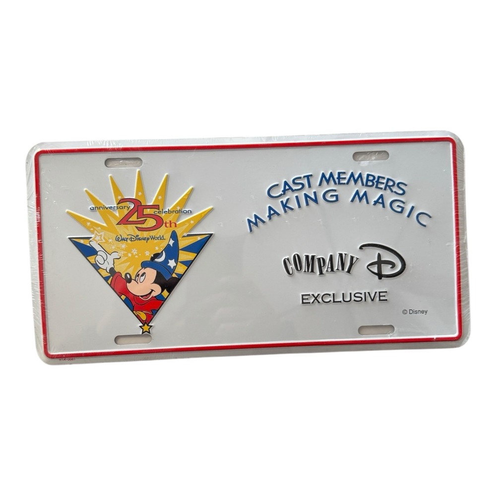 Disney World Cast Member Exclusive 25th Anniversary License Plate