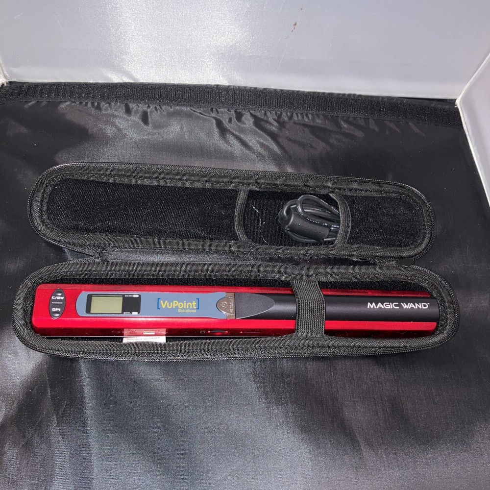 VuPoint Magic Wand ST440R Wireless Portable Handheld Scanner in Red  
