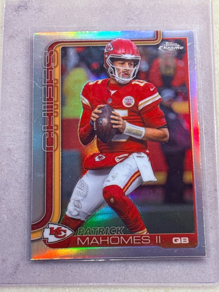 Patrick Mahomes II 2025 Topps Chrome #148 Football Silver Refractor KC Chiefs