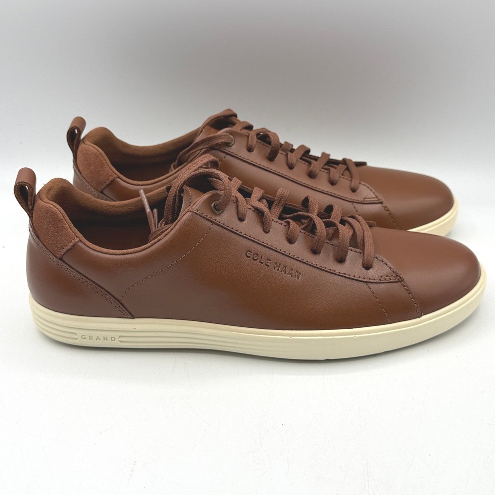 Cole Haan Grand Crosscourt Mens 9 British Tan Leather Casual Sneakers C36924