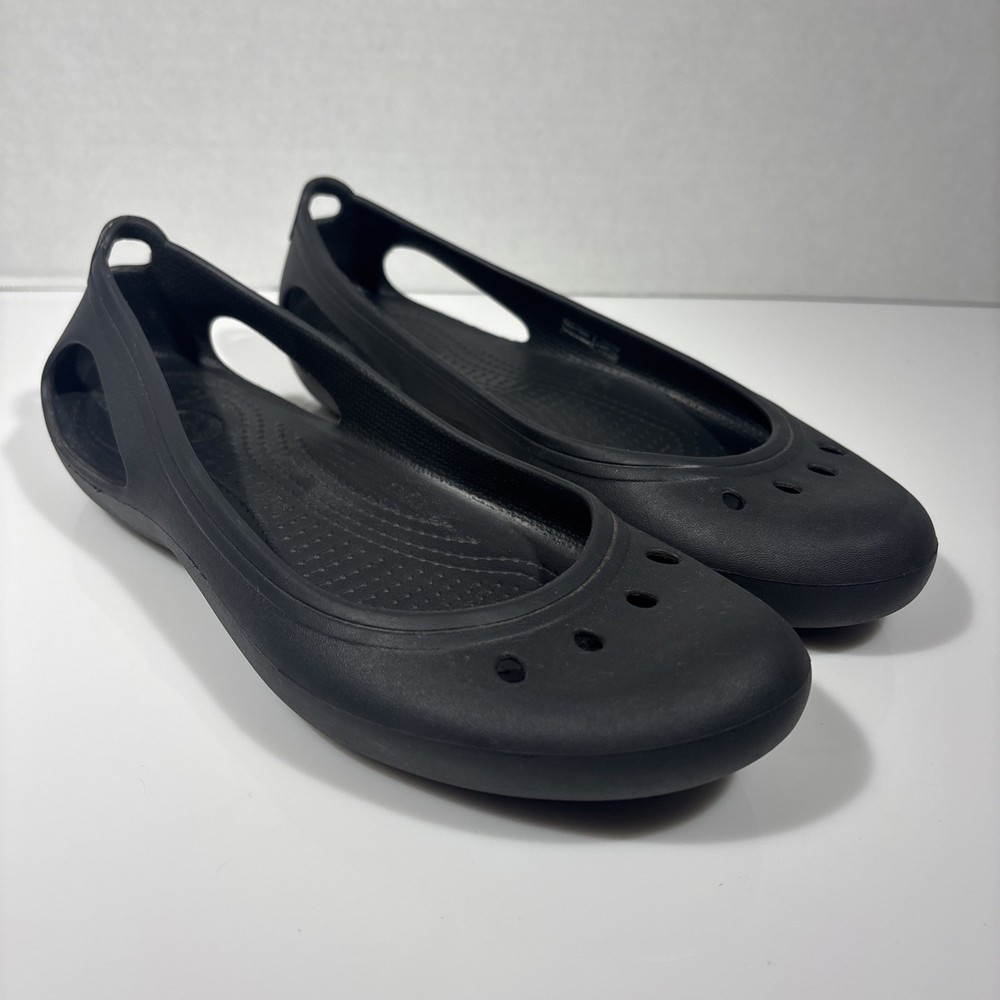 Crocs Size 10 Women's Kadee Ballet Flats  Black