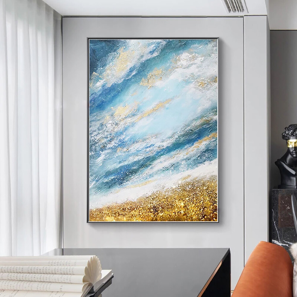 Hand Painted Abstract Art Painting Home Decor Picture Sky Canvas Painting