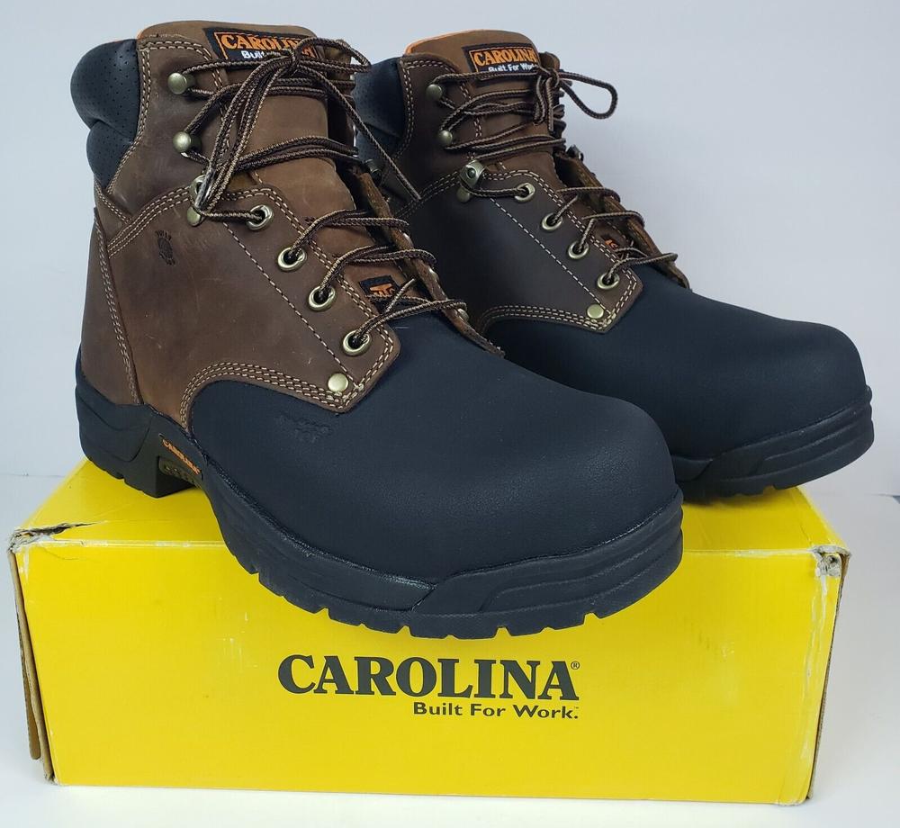 Carolina Ca5582 Leather Work Boots Size 12 2E Wide Composite Toe Slip Resistant