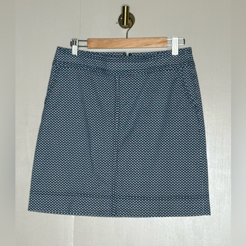 Talbots Petites 10P Navy A Line Skirt Cotton Stretch Preppy Classic Work