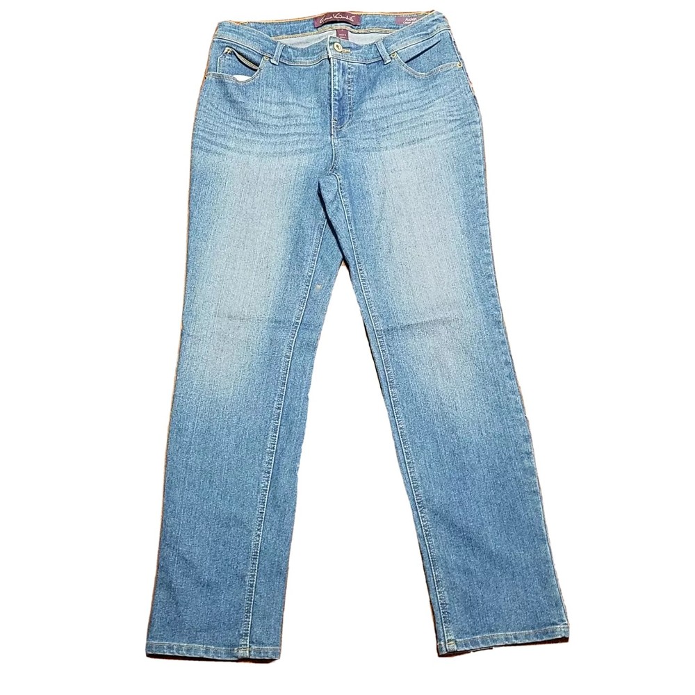 Gloria Vanderbilt Aiden Straight Crop Jeans Blue Size 6 28-Inch Inseam