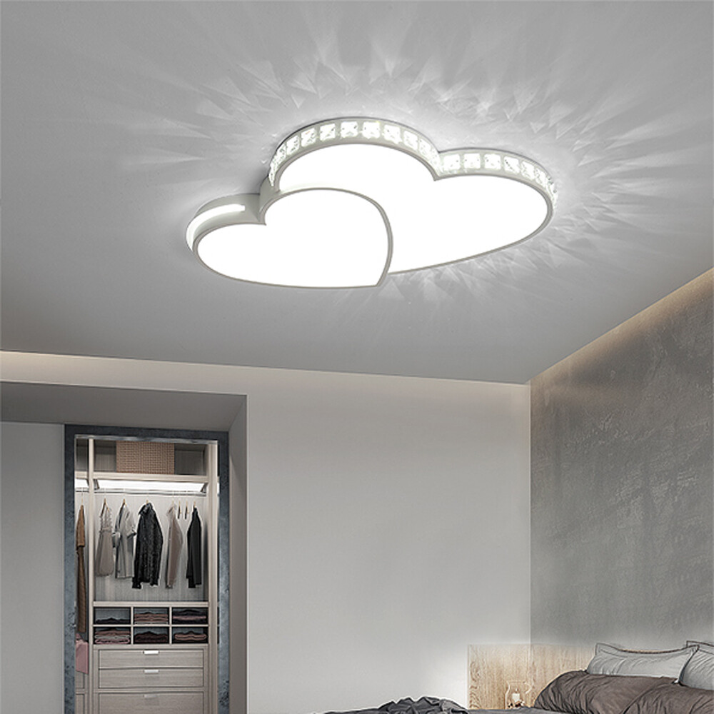 Heart-Shaped LED Chandelier Modern Acrylic Kids Room Ceiling Light