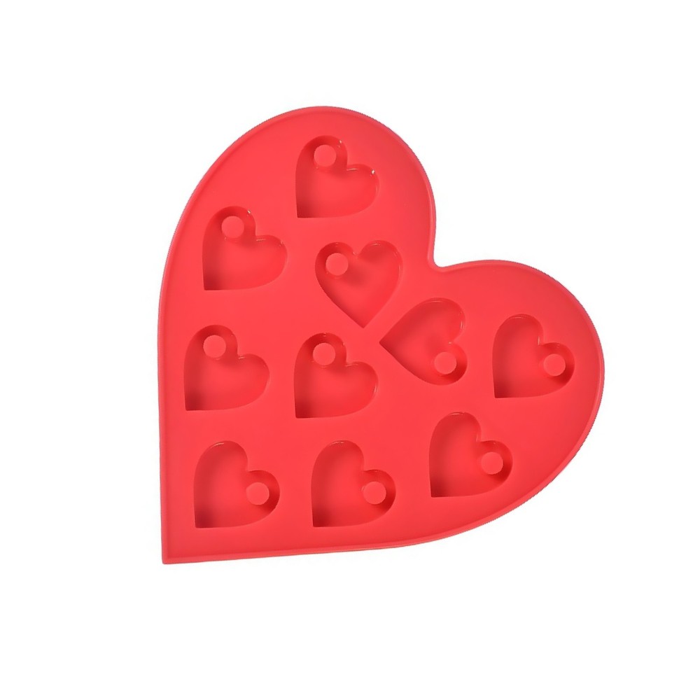 Heart-Shaped Silicone Pendant Mold for Resin Keychains and Decor Tags