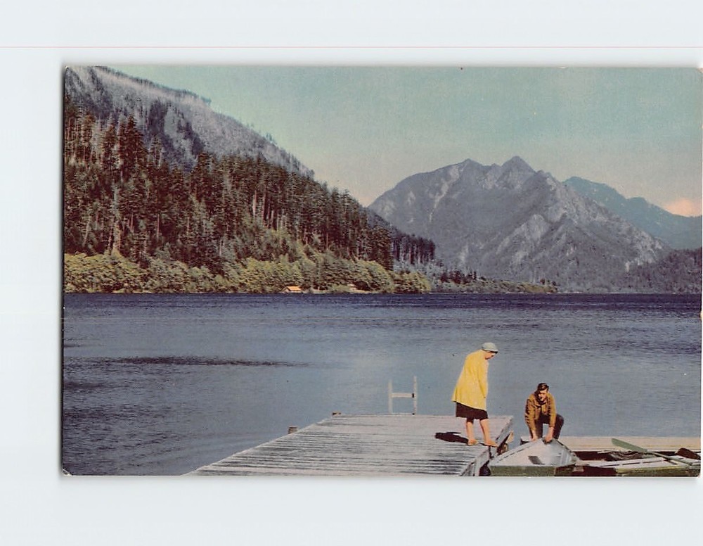 Postcard Lake Crescent Olympic National Park Washington USA