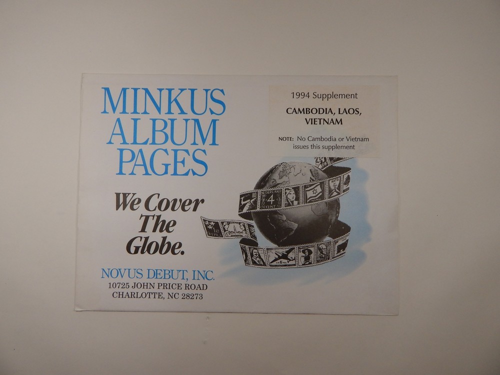Minkus Cambodia, Laos, Vietnam 1994 Supplement Only Laos Stamp Album Pages