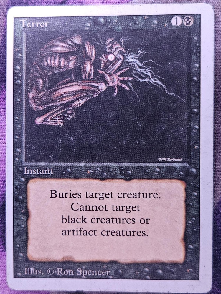 Terror Common Revised Edition Magic: The Gathering Moderately Played