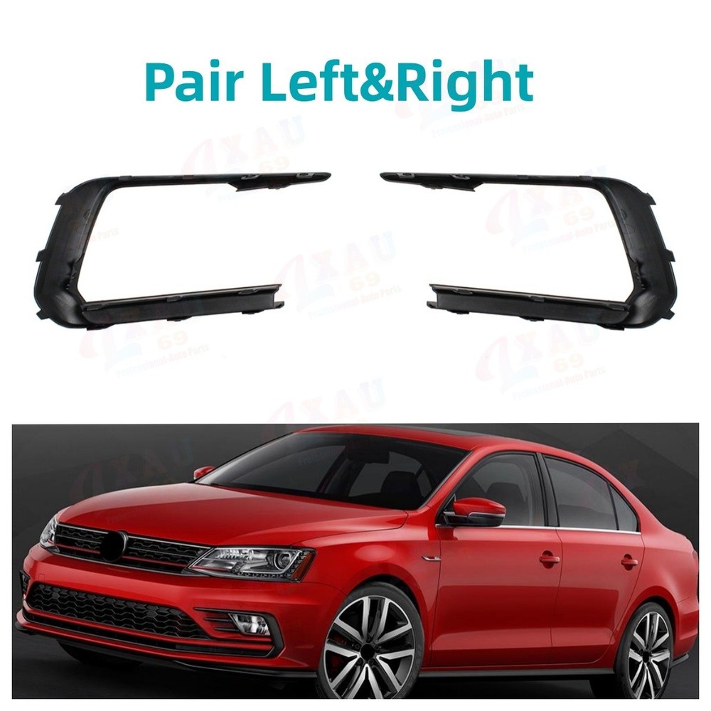 For Jetta GLI 2015-2018 Front Fog Light Lamp Trim Outer Grille Left&Right Side