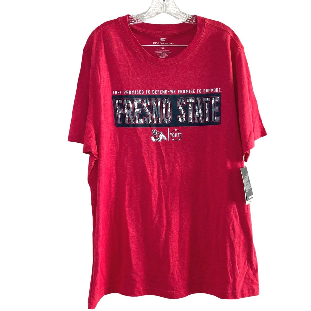 Colosseum Fresno State Bulldogs Red Graphic T Shirt Mens XL college military